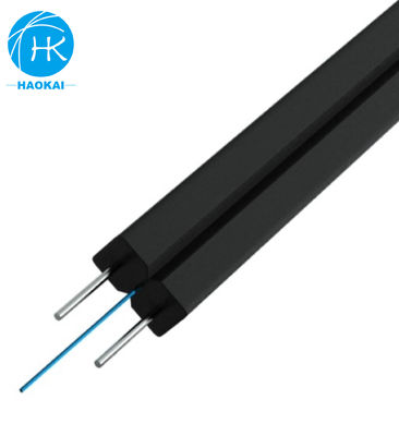Steel Wire LSZH FTTH Drop Cable Indoor Drop Fiber Optic Cable GJXH G657a1