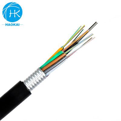 Waterproof GYTA Outdoor Fiber Kabel Dengan Single Steel Wire Pusat Penguatan