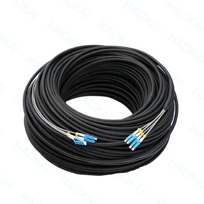 FTTH Drop Fiber Patch Cord SC APC FC ST LC Steel Wire Sistem Pusat Data FRP
