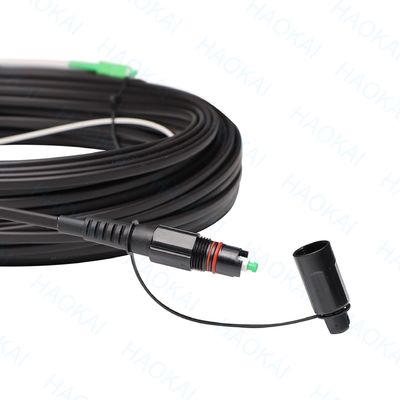 SC APC FTTA Kabel Serat Optik 5.0mm G657A2 LSZH 5M Kabel patch hitam
