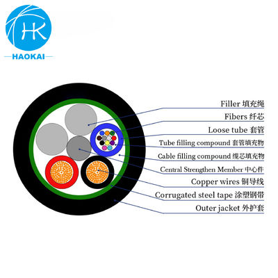 Kabel Fiber Optic Outdoor Photoelectric Composite GDTS-2-24Xn 2*1.5