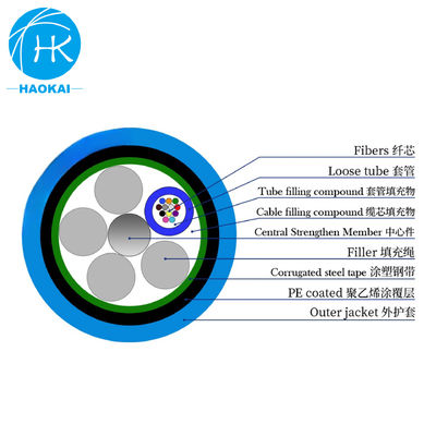 MGTSV Flame Retardant Outdoor Fiber Cable Full Core Pengisian Untuk Tambang