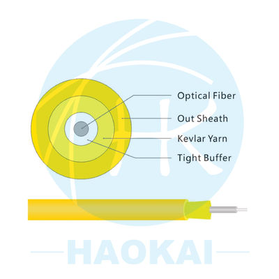 Single Core Simplex Indoor Optical Cable 3mm GJFJV G652D SM Fiber