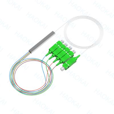 LC APC 1x16 Konektor Serat PLC Splitter Mini Steel Tube Serat Optik Splitter