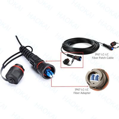 Pre Connector FTTX Solution SC APC FTTA Kabel Serat Optik 5.0mm G657A2 LSZH 5M Hitam