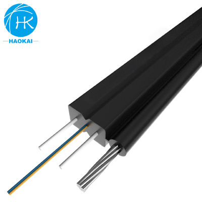FTTH Indoor Drop Cable Steel Wire 1core 2core 4core Self Supporting Fiber Optical Cable