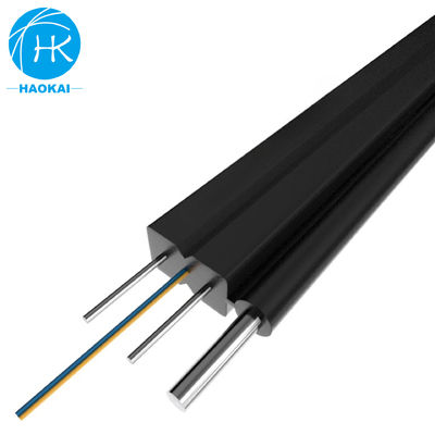 FTTH Indoor Drop Cable Steel Wire 1core 2core 4core Self Supporting Fiber Optical Cable