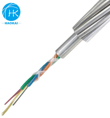 6 Core Armored OPGW Fiber Cable 8f Aerial Fiber Optic Cable Ground Wire