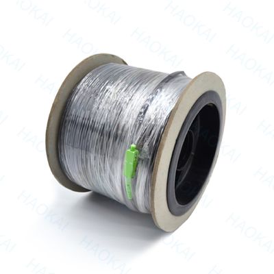 Outdoor FTTH Patch Cord 2core Steel Wire Drop Fiber Optical Cable 2SC-2SC Konektor