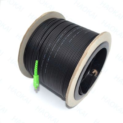 Outdoor FTTH Patch Cord 2core Steel Wire Drop Fiber Optical Cable 2SC-2SC Konektor