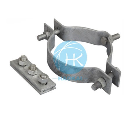 Hot Dip Galvanized Steel Hardware Pole Clamp Overhead Hoop Pole Fastening Clamp