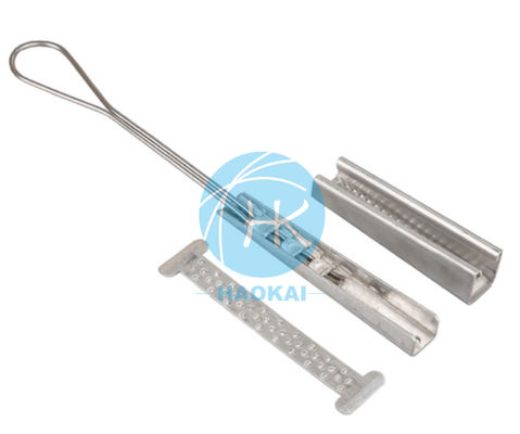 Clamp kabel drop baja tahan karat ringan 3 knot FTTH Clamp kabel drop