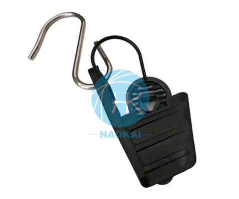 FTTH Plastic Tension Clamp Outdoor Suspension Drop Wire Clamp Dengan Hook Tipe S