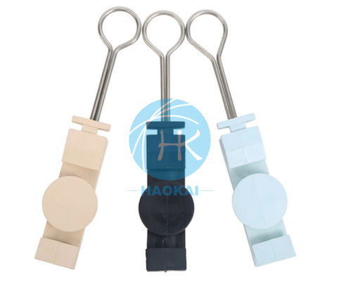 Plastik Drop Wire Clamp Overhead Flat FTTH J S Hook Fitting Tension Clamp