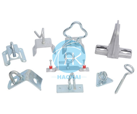 FTTH Heavy Duty Clamp Overhead Aerial Galvanized C atau S Type Wall Mounted Cable Hook