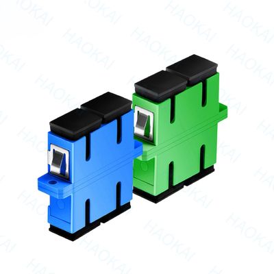 PVC Duplex SC APC UPC Adaptor 1260nm - 1650nm Panjang gelombang Untuk Telekomunikasi