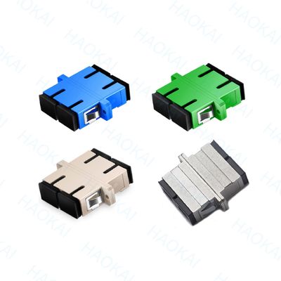 PVC Duplex SC APC UPC Adaptor 1260nm - 1650nm Panjang gelombang Untuk Telekomunikasi