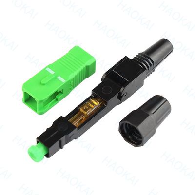 SC APC Fiber Optic Fast Connector 55mm Panjang Fiber Optic Quick Connector