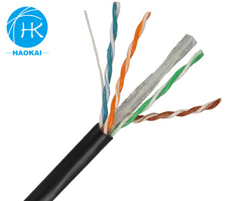 Solid Bare Copper Indoor LAN Cable UTP CAT6 Disesuaikan 4pair 23awg 0.57mm 250MHz