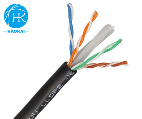 FTP CAT6A Kabel LAN Indoor 23awg Kabel Jaringan Tembaga Terlindung
