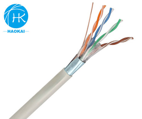 Kabel UTP CAT5E Luar Ruang Kabel LAN Tembaga Murni Dengan Daya Dan Messenger