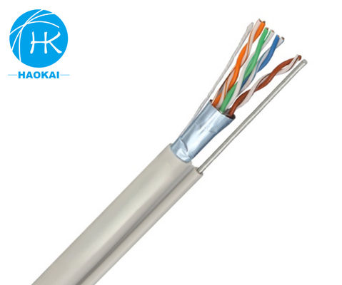 UTP CAT5E Kabel LAN Luar Ruang Isolasi HDPE Padat Dengan Messenger