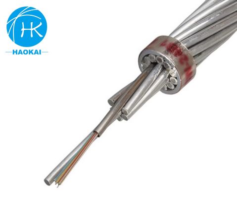 Outdoor OPGW G652d Stranded Ground Wire Kabel Serat Optik 24core 48core 96core 144core