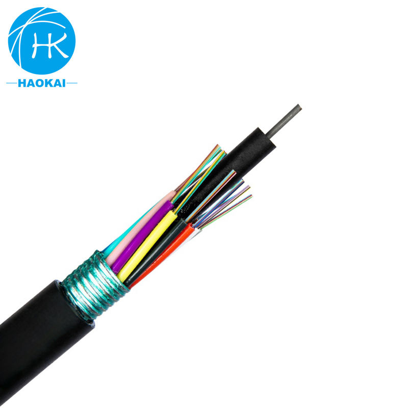 Stranded GYTS Outdoor Fiber Cable dengan Single Steel Wire Center Reinforcement Waterproof