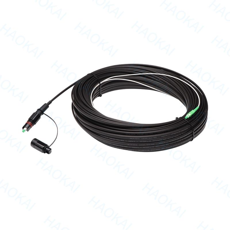 IP68 FTTX Solusi Patch Cord FTTA Kabel Serat Luar Ruang Waterproof SC APC LC Connector