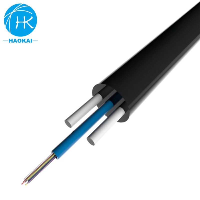 1 Core FRP Flat FTTH Drop Cable 1 - 12 Serat GYFXTY GYFXTBY Kabel Pendukung Sendiri