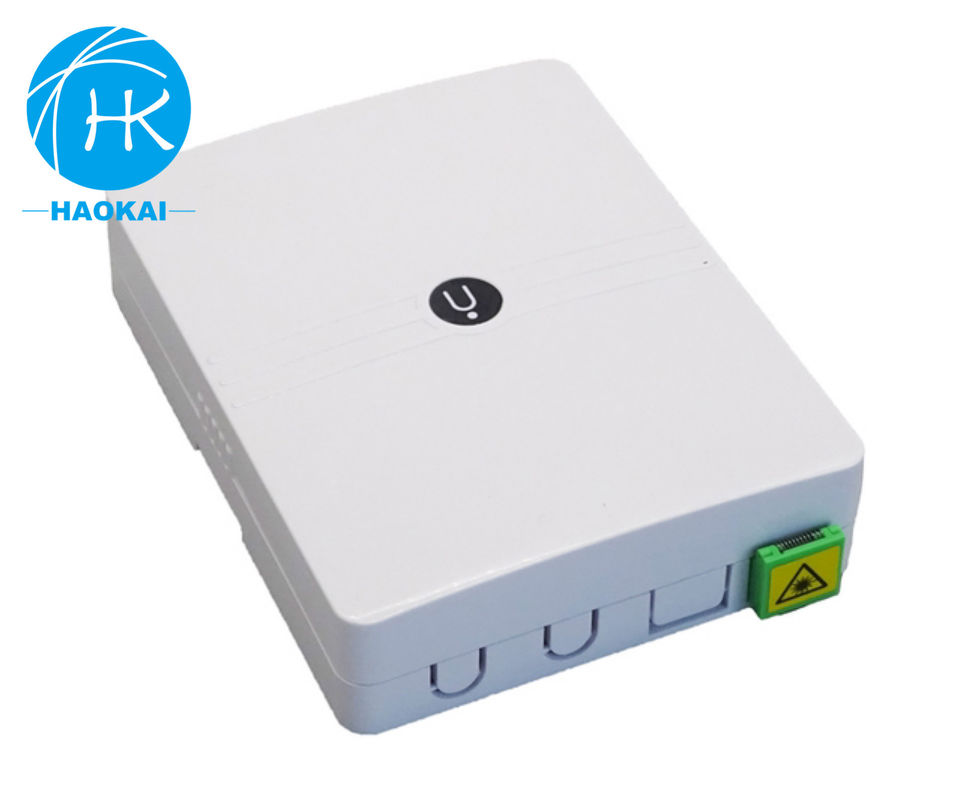 Kotak Fiber Rosette yang dipasang di dinding 1port 2port Mini Faceplate FTTH Box