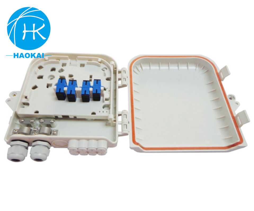 8 Core Fiber Optic Termination Box Wall Mounted Outdoor Fiber Optic Distribution Box