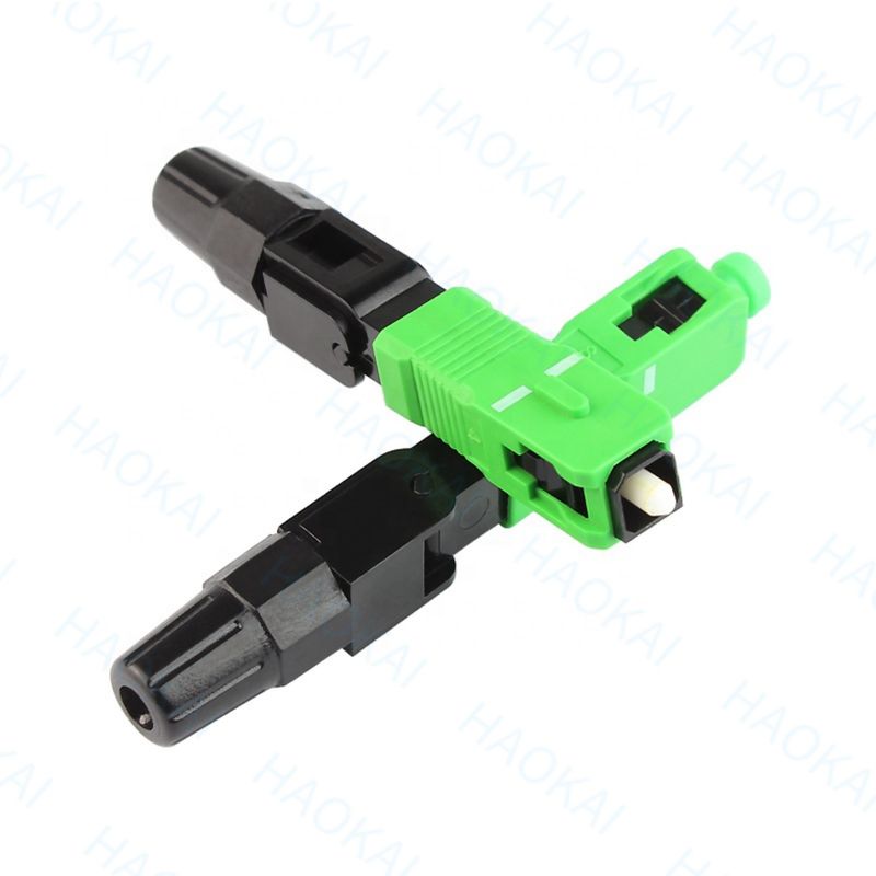 SC APC Fiber Optic Fast Connector 55mm Panjang Fiber Optic Quick Connector
