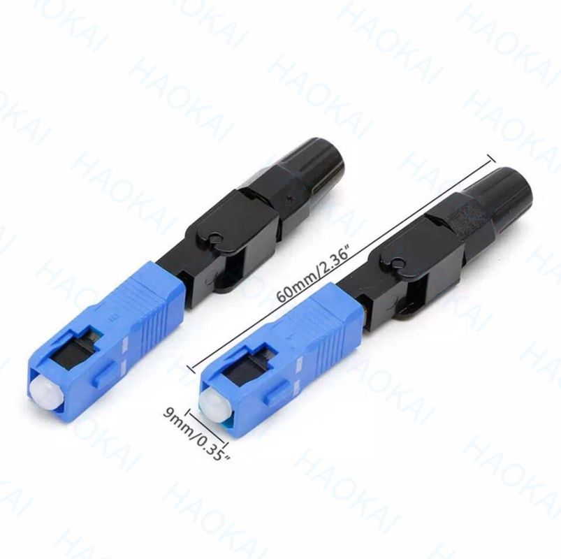 FTTH Drop Kabel Serat Optik Fast Connector Serat SC UPC Fast Connector